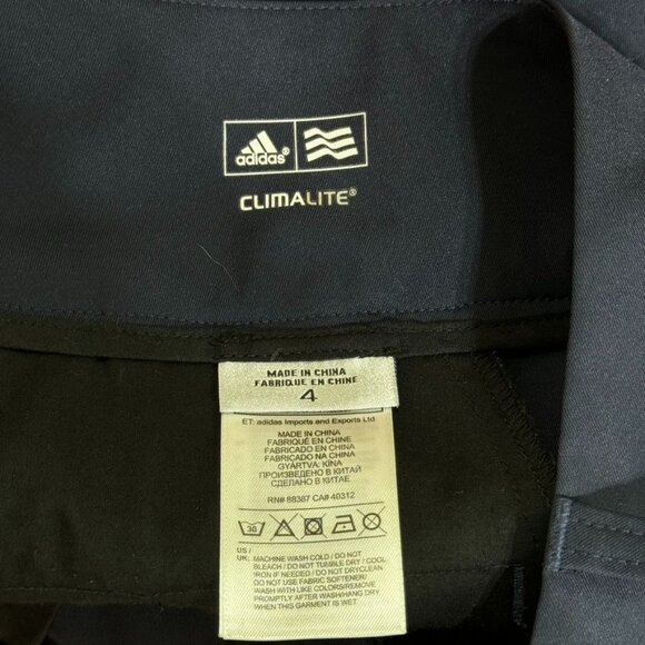 ADIDAS CLIMALITE Women's Shorts Navy Blue Knee Length Size 4 - Picture 8 of 9